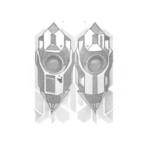 a pair of hs5 speakers tattoo design idea