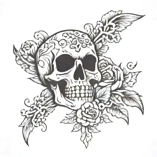 memento mori tattoo design idea