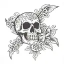 memento mori tattoo design idea