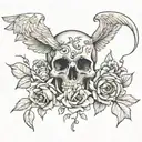 memento mori tattoo design idea