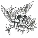 memento mori tattoo design idea