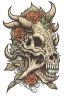 boar skull tattoo design idea