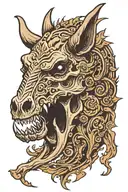boar skull tattoo design idea