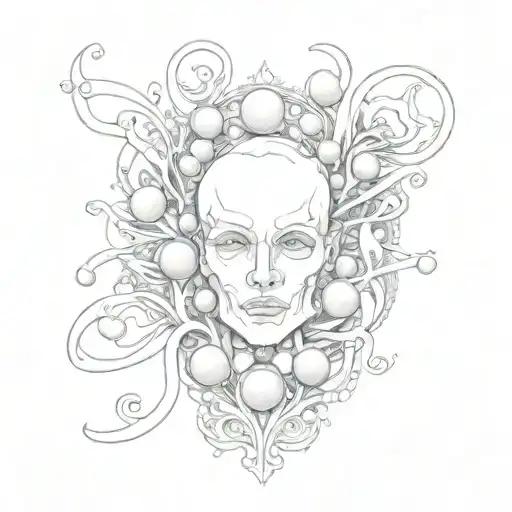 46.8759 N, 96.8999 W incorporated with Junes Birth Stone: Pearls Male  tattoo design idea