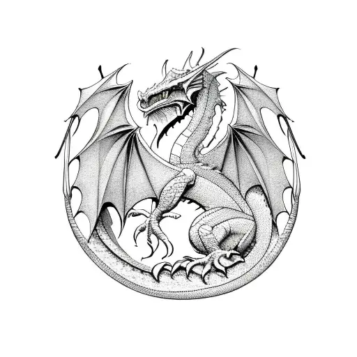 Welsh dragon tattoo design idea