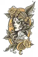 virgo lady tattoo design idea