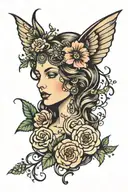 virgo lady tattoo design idea