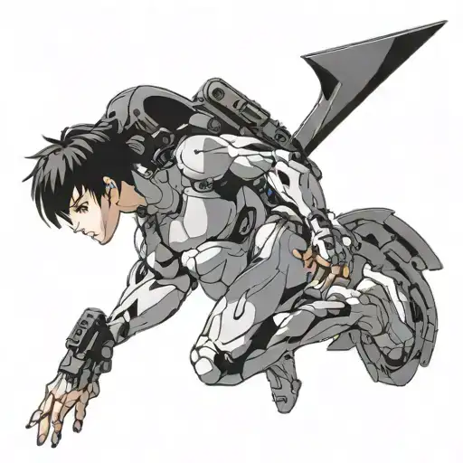 write ''ghost in the shell'' tattoo design idea