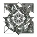 ghost ın the shell pattern tattoo design idea