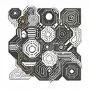 ghost ın the shell pattern tattoo design idea