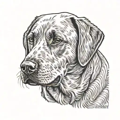 labrador dog tattoo design idea