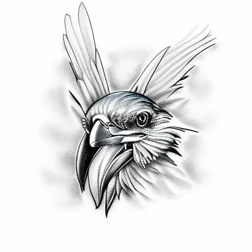 Raven tattoo design idea