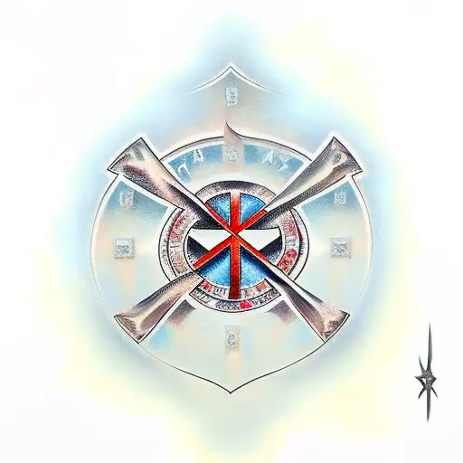 Christian cross with the last name Nunez tattoo design idea