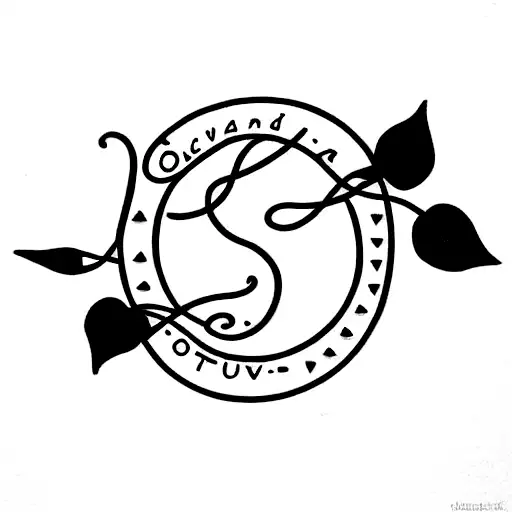 use the names Olivia Alice Aaron tattoo design idea