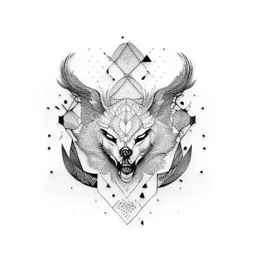 Ink brush and palette tattoo design idea