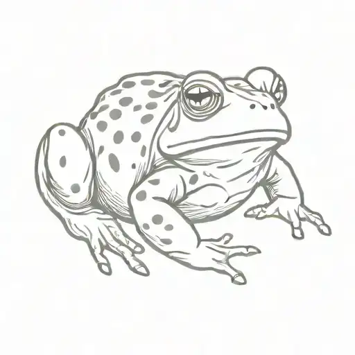 Bufo Alvarius toad tattoo design idea
