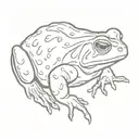 Bufo Alvarius toad tattoo design idea