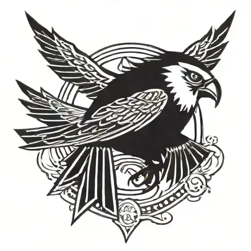  thunderbird with lightning tattoo design idea