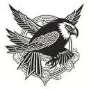  thunderbird with lightning tattoo design idea