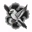 Realistic thunderbird  tattoo design idea