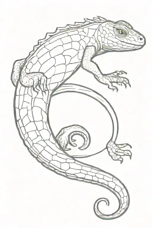 reptile tattoo design idea