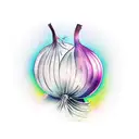 Onion tattoo design idea