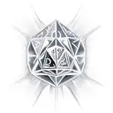 d20 showing 19 with scrollwork underneath that says pretty sharp in a calligraphy font tattoo design idea