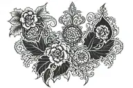 gothic lace like patterns tattoo design idea