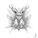 flail and mace tattoo design idea