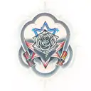 flail and mace tattoo design idea