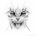 EGA with blood stripe tattoo design idea