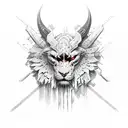 EGA with blood stripe tattoo design idea