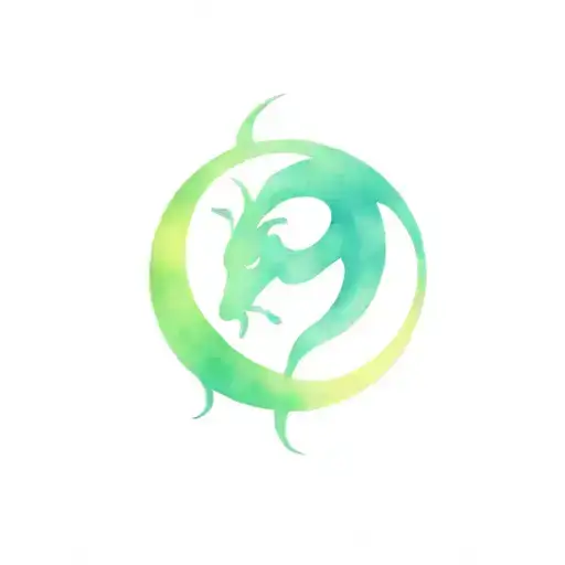 Capricorn symbol integrated tattoo design idea