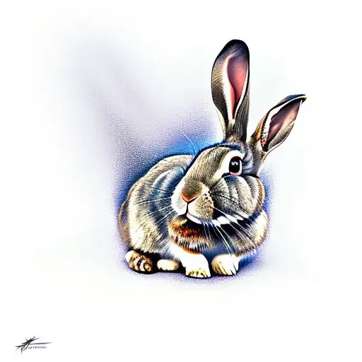 rabbit Jordan's one  tattoo design idea