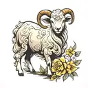 Lamb tattoo design idea