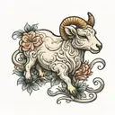 Lamb tattoo design idea