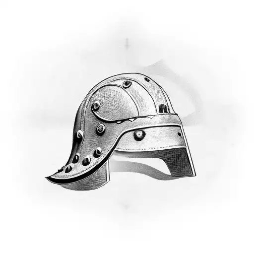 Roman helmet amongst poppy's tattoo design idea