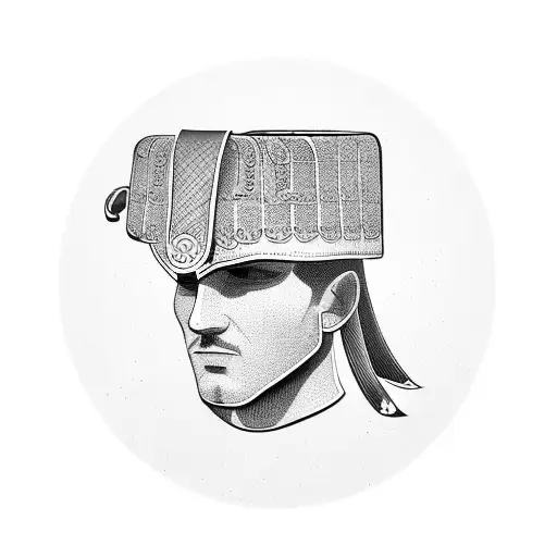 Roman soldier helmet tattoo design idea