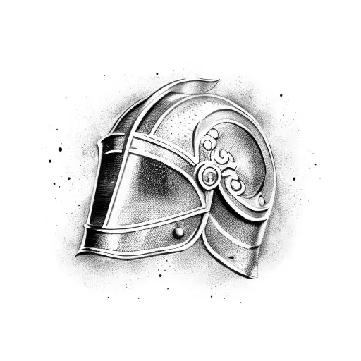 Roman spartan helmet tattoo design idea