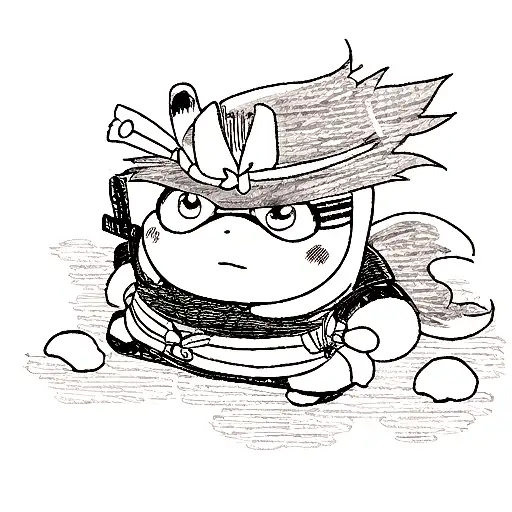 Samurai toad tattoo design idea