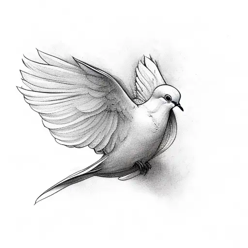 Dove. Bird Of The World. Realistic. Sketch. Hand Drawing. For Your Design.  Royalty Free SVG, Cliparts, Vectors, and Stock Illustration. Image  101620020.