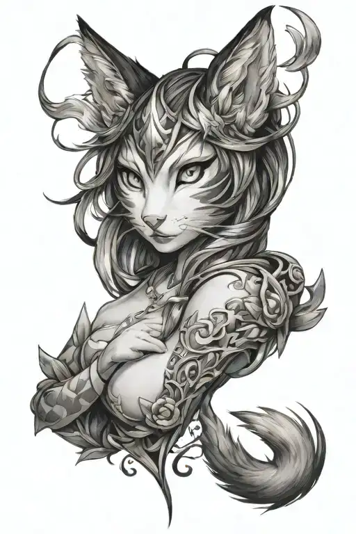 Ahri league of legends  tattoo design idea