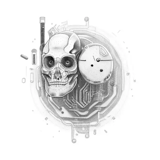 cybersigilism tattoo that resembles resilience tattoo design idea