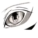 black and white female anime eye tattoo design idea