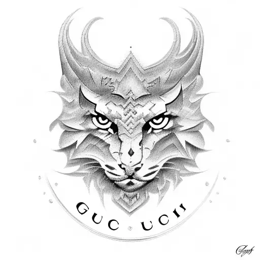 Gucci logo tattoo design idea