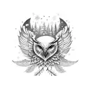 snow owl tattoo design idea