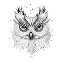 snow owl tattoo design idea
