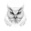 snow owl tattoo design idea