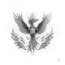 Phoenix tattoo design idea