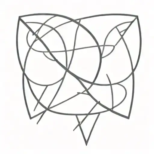 reality shifting symbol intertwined tattoo design idea
